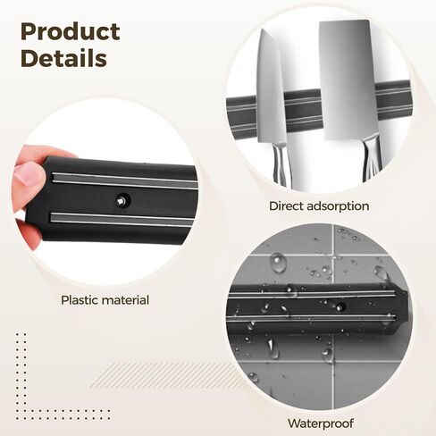 Magnetic Knife Holder, Magnetic Knife Strips(15 Inch X Set of 2) Magnetic Knife Storage Strip, Kitchen Utensil Holder,Tool Holder,Multipurpose Magnetic Knife Rack for Kitchen Garage Workshop in Kuwait
