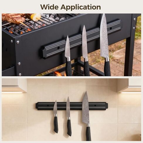 Magnetic Knife Holder, Magnetic Knife Strips(15 Inch X Set of 2) Magnetic Knife Storage Strip, Kitchen Utensil Holder,Tool Holder,Multipurpose Magnetic Knife Rack for Kitchen Garage Workshop in Kuwait