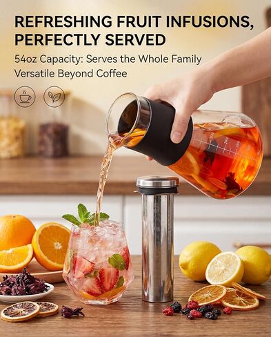 ماكينة صنع القهوة المثلجة مع مرشحات معدنية من السيليكون مانعة للانزلاق سعة 1600 مل in Kuwait