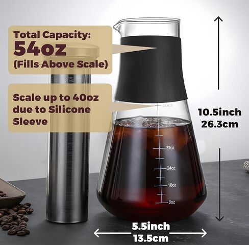 ماكينة صنع القهوة المثلجة مع مرشحات معدنية من السيليكون مانعة للانزلاق سعة 1600 مل in Kuwait