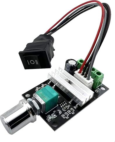 2 قطعة PWM وحدة تحكم في سرعة محرك التيار المستمر مع مفتاح أمامي/عكسي 6-24 فولت (6 فولت 12 فولت 24 فولت) 3A 80 واط in Kuwait