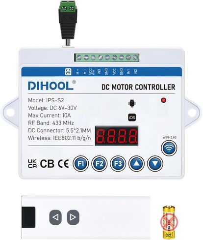 DIHOOL Electric Linear Actuator Controller with Current Limit, WiFi and Timer, Smart eWeLink Control, Remote Wireless 12V 24V DC Motor Controller, Rebound When Obstacles Protection, Load Safety in Saudi Arabia