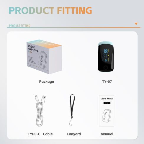 Finger Pulse Oximeter, Fingertip Blood Oxygen Saturation with Pulse Monitor, Oximeter with Lanyard, Pulse Oximeter for Sport and aviation use only (pink) TY07 in Saudi Arabia