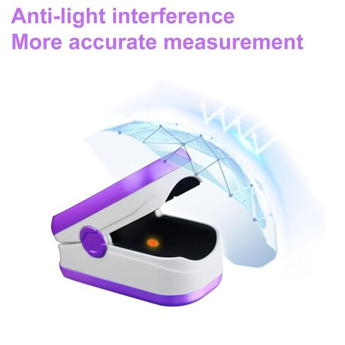 مقياس التأكسج النبضي بأطراف الأصابع، نبض OX مع شاشة LED كبيرة، مقياس التأكسج، مقياس التأكسج النبضي، مقياس التأكسج النبضي بأطراف الأصابع، مقياس التأكسج مع حبل بطارية AAA (أرجواني) in Kuwait