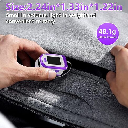 مقياس التأكسج النبضي بأطراف الأصابع، نبض OX مع شاشة LED كبيرة، مقياس التأكسج، مقياس التأكسج النبضي، مقياس التأكسج النبضي بأطراف الأصابع، مقياس التأكسج مع حبل بطارية AAA (أرجواني) in Kuwait