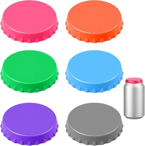 6 Pack Caps for Soda Cans, Reusable Can Lids Soda, Cans Caps Lid Sodas for Standard Can, Leak-Proof for Beer, Sodas & Beverages in Saudi Arabia