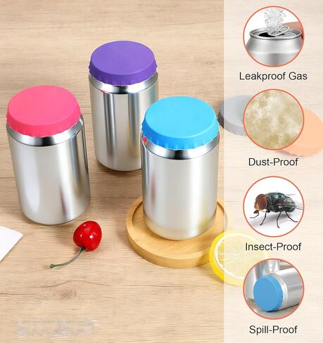 6 Pack Caps for Soda Cans, Reusable Can Lids Soda, Cans Caps Lid Sodas for Standard Can, Leak-Proof for Beer, Sodas & Beverages in Saudi Arabia