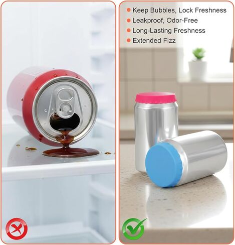 6 Pack Caps for Soda Cans, Reusable Can Lids Soda, Cans Caps Lid Sodas for Standard Can, Leak-Proof for Beer, Sodas & Beverages in Saudi Arabia