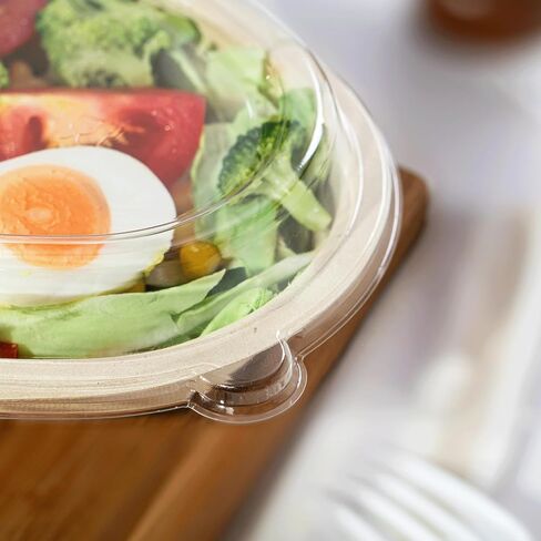 Karat FP-KDL1065-PET PET Dome lid for 28oz Bagasse Burrito Bowl, Bowl Lids, Transparent Design - Case of 300 in Saudi Arabia