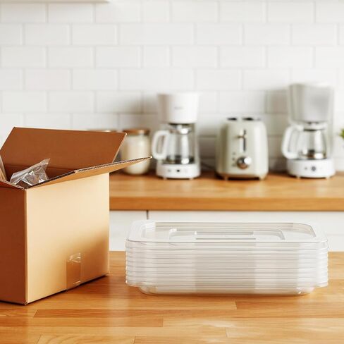 10 قطع من أغطية أواني الطعام الشفافة مقاس 1/3 من أغطية أواني الطعام من البولي كربونات مع مقبض وأغطية أطباق شفافة مع مقبض لمطعم الفندق والفواكه والخضروات التجارية in Kuwait