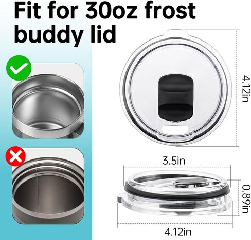 Replacement Lids Compatible with Frost Buddy Togo Buddy, 30oz Tumbler Lid Fit for Frost Buddy Tumbler, Spill Proof To Go Buddy Lids Covers with Magnetic Slider Switch for Travel Workouts & Outdoor in Kuwait