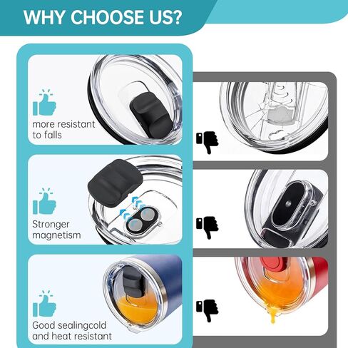 Replacement Lids Compatible with Frost Buddy Togo Buddy, 30oz Tumbler Lid Fit for Frost Buddy Tumbler, Spill Proof To Go Buddy Lids Covers with Magnetic Slider Switch for Travel Workouts & Outdoor in Kuwait