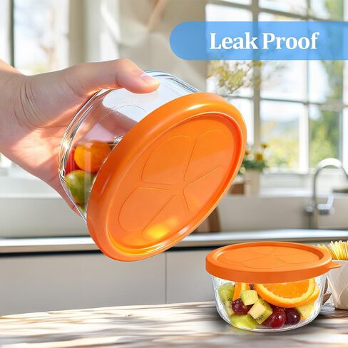 Replacement Silicone Lids for Pyrex, Anchor Hocking 4 Cup Glass Containers, Airtight 7201-PC/ZLID1905-AH Silicone Lids for 4 Cup Bowls, Dishwasher Safe Covers for Oven 2 Pack Orange in Saudi Arabia