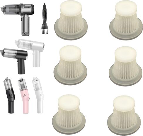 6 عبوات بديلة لفلاتر هيبا متوافقة مع مكنسة السيارة الصغيرة المحمولة Auloea V01/V06/V01pro/V06pro. تعمل المرشحات القابلة للغسل مع المكنسة الكهربائية المحمولة باليد Auloea. (المرشحات فقط) in Kuwait