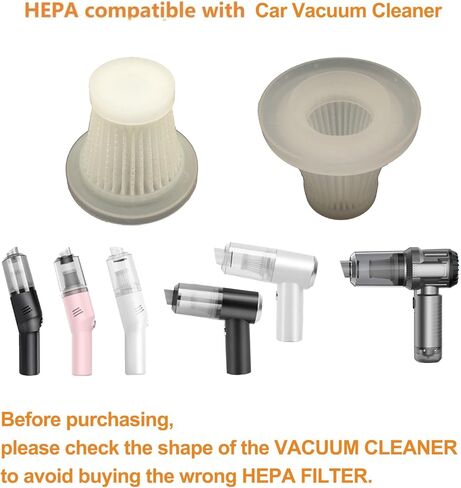 6 عبوات بديلة لفلاتر هيبا متوافقة مع مكنسة السيارة الصغيرة المحمولة Auloea V01/V06/V01pro/V06pro. تعمل المرشحات القابلة للغسل مع المكنسة الكهربائية المحمولة باليد Auloea. (المرشحات فقط) in Kuwait