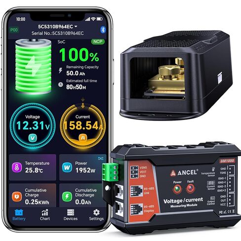 (ترقية BM300) شاشة بطارية ANCEL BM300 Pro 6V 12V 24V - شاشة بطارية بلوتوث 5.3 مع الشحن واختبار نظام التحريك وإنذار - IP67 الفولتميتر المقاوم للماء للشاحنات والسيارات والدراجات النارية والقوارب in Saudi Arabia