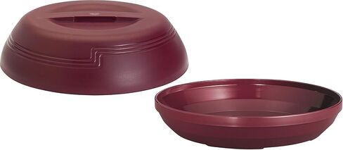 Cambro Bundle: 10 1/4" Low Profile Insulated Dome Plate Cover (MDSLD9487) Cranberry & 9-9/16 Thermal Pellet Underliner (MDSL9487) Cranberry in Saudi Arabia