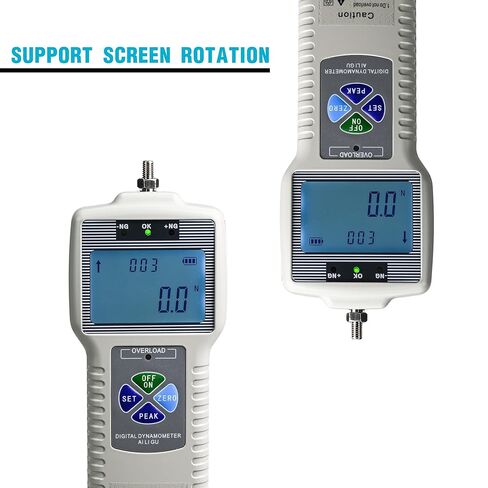 ZP-500N Digital Force Gauge Push Pull Gauge with Data Output Function (no RS232 Cable) 500N 50kgf 110lbf High Precision for Tension Compression Destructive Tests, Backlit LCD Display, Rechargeable in Saudi Arabia