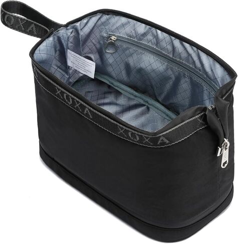 XQXA Toiletry Bag for Men, Hanging Dopp Kit Travel Bag for Men Women, Mens Travel Bag Shaving Bag for Toiletries Accessories (Black) in Saudi Arabia