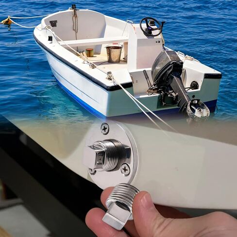 SPEEDWOX Stainless Steel Boat Drain Plug Kit Marine-Grade Garboard Thru-Hull Drain Plug Threaded Transom Plug Kayak Drain Plug Aluminum Boat Drain Plug Kit Grade Garboard Thru-Hull Drain Plug in Saudi Arabia