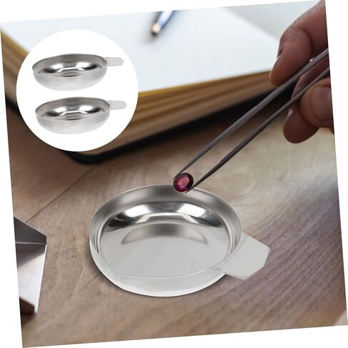 Mikinona Small Stainless Steel Scale Trays 2.95X2.55 Inch Electronic Weighing Pans for Precise Food Measurement in Home Kitchen Bakery Restaurant 2 Pack in Saudi Arabia