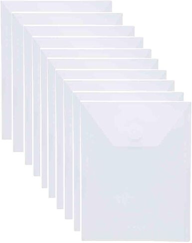 7x5 Clear Plastic Envelopes Hook Loop Closure Receipt Sticker Storage Holder 20 Pack in Kuwait