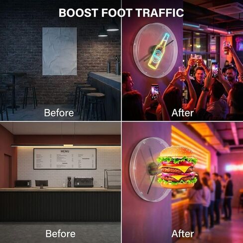 16.5-Inch 3D Hologram Fan, 232 Highlight LEDs, WiFi App Controlled Hologram Projector With Bluetooth Audio Sync And Remote, Portable 3D LED Fan Display For Storefront, Trade Shows, Events in Saudi Arabia