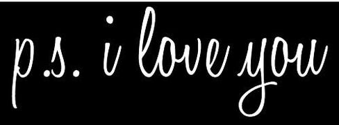 "p.s. I Love You Wall Décor Vinyl Decal, Gray in Saudi Arabia