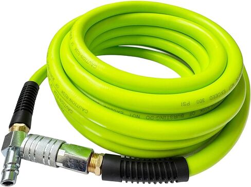 SANFU Hybrid Air Hose 1/2"ID x 50FT, Burst 900PSI, Durable, Heavy Duty, Flexible, 1/2" High Flow Coupler&Plug Air Fittings, Bend Restrictors, Green(50’) in Saudi Arabia