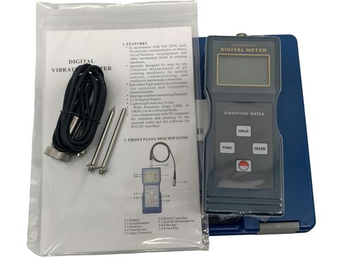 Vibration Meter Handheld Vibration Analyzers with Velocity 0.01to 199.9 mm/s Acceleration 0.1 to 199.9m/s² Piezoelectric Transducer Sensor Accuracy 5% of Reading+2 Digits in Saudi Arabia