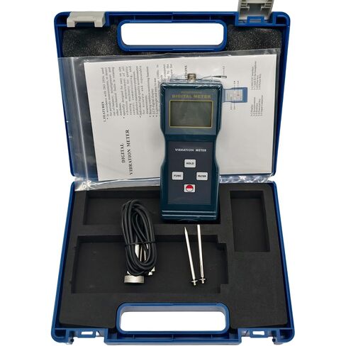 Vibration Meter Handheld Vibration Analyzers with Velocity 0.01to 199.9 mm/s Acceleration 0.1 to 199.9m/s² Piezoelectric Transducer Sensor Accuracy 5% of Reading+2 Digits in Saudi Arabia