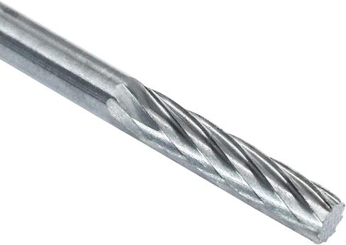 5 Pcs Tungsten Carbide Cylindrical Rotary Files, 1/8" Shank Dia Single Cut Top Flat Rotary Burrs 3mm Cutting Edge Dia in Saudi Arabia