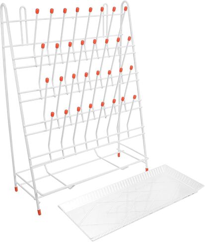 minkissy Laboratory Tube Drying Rack with 32 Slots Wire Glassware Drying Rack for Lab Bottles and Test Tubes for Efficient Laboratory Glassware Storage in Saudi Arabia
