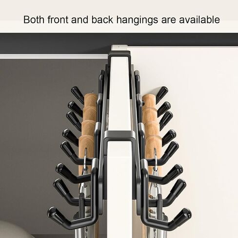 2 Pack Over The Cabinet Door Hooks - for Doors up to 7/8''(2.2cm) Thickness, Back of Cabinet Door Hanger, Metal Matte White Organizer Rack for Hanging Coats, Hats, Bathroom Towels, Kitchen Utensils in Kuwait