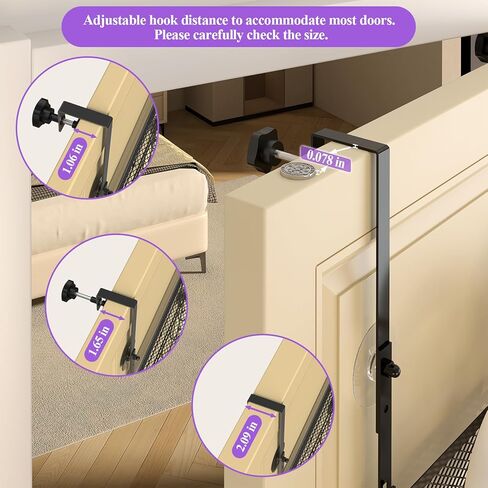 bukfen Adjustable Over the Door Hooks Organizer,Multi-Purpose Storage Organizer Over the Door Organizer with Shelf and Hooks,Hanging Door & Wall Mounted Coat Storage Rack for Bedroom,Bathroom,Kitchen in Saudi Arabia