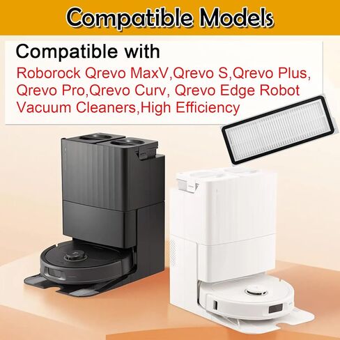 Eagles 8PCS Replacement Filter Compatible with Roborock QV 35A, QV 35S, Qrevo S, Qrevo Pro, Qrevo MaxV, Qrevo Plus, Qrevo Edge, Qrevo Curv Robot Vacuum Cleaner in Saudi Arabia
