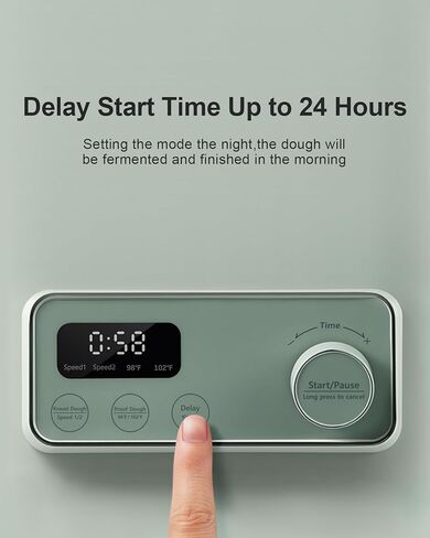 MOKKOM Electric Dough Maker with Proof Dough Function, Whisks Butter, 4.5Qt Dough Mixer with Stuffing Blade, Green in Kuwait