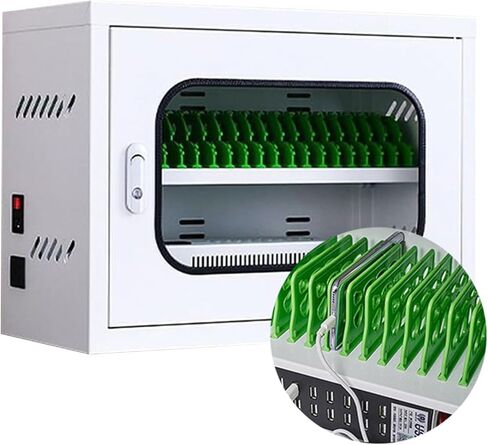 Mobile Phone Charging Cabinet, Cell Mobile Phone Organizer, Transparent Locking Multi Compartment Mobile Phone Storage Box,20slots in Saudi Arabia
