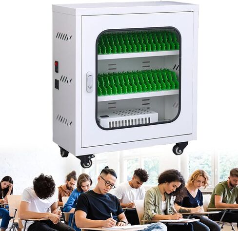 Rechargeable Mobile Phone Charging Cabinet, Portable Mobile Phone Storage Box, Aluminum Alloy Mobile Phone Cabinet, Mobile Phone Safe for Company Conference Room,60Slots in Saudi Arabia