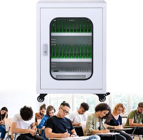 Rechargeable Mobile Phone Charging Cabinet, Portable Mobile Phone Storage Box, Aluminum Alloy Mobile Phone Cabinet, Mobile Phone Safe for Company Conference Room,60Slots in Saudi Arabia