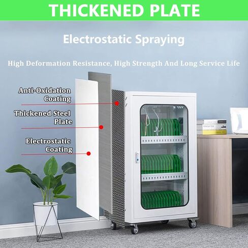 Rechargeable Mobile Phone Charging Cabinet, Portable Mobile Phone Storage Box, Aluminum Alloy Mobile Phone Cabinet, Mobile Phone Safe for Company Conference Room,50Slots in Saudi Arabia