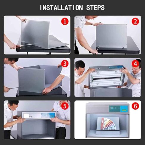 Color Matching Cabinet with 5 Light Sources, Textile Printing Color Assessment Box, Professional Light Booth for Accurate Color Evaluation, Ideal for Labs and Quality Control in Saudi Arabia