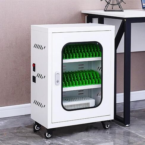 Rechargeable Mobile Phone Charging Cabinet, Aluminum Alloy Mobile Phone Cabinet, Portable Mobile Phone Storage Box, Mobile Phone Safe for Company Conference Room,30Slots in Saudi Arabia