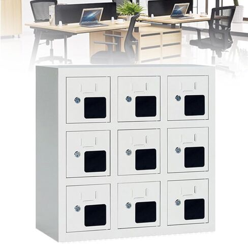 Rechargeable Mobile Phone Charging Cabinet, Aluminum Alloy Mobile Phone Cabinet, Portable Mobile Phone Storage Box, Mobile Phone Safe for Company Conference Room,12Slots in Saudi Arabia