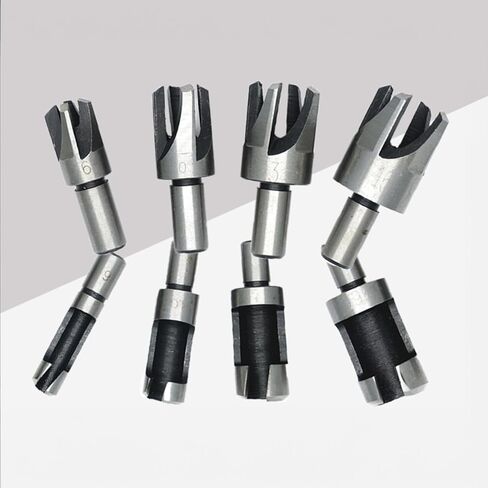8-Piece Wood Plug Cutter Drill Bit Set for DIY Woodworking Projects with Tapered and Straight Cutters for Long-Lasting and Precise Hole Plugging in Saudi Arabia