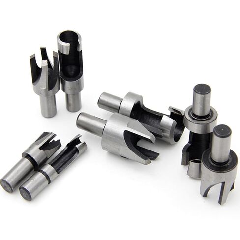 8-Piece Wood Plug Cutter Drill Bit Set for DIY Woodworking Projects with Tapered and Straight Cutters for Long-Lasting and Precise Hole Plugging in Saudi Arabia