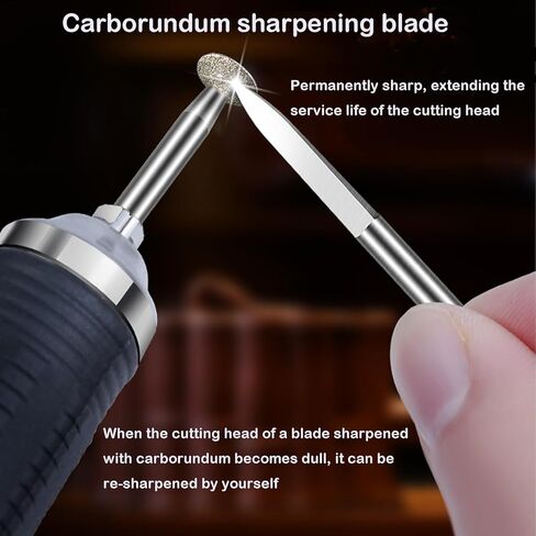 6Pcs 3mm Shank Wood Carving Drill Bits Set - Engraving/Grinding Kit for Dremel Rotary Tool, Fit Wood Crafts, Woodworking & Micro Sculpture in Kuwait