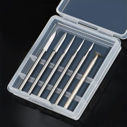 6Pcs 3mm Shank Wood Carving Drill Bits Set - Engraving/Grinding Kit for Dremel Rotary Tool, Fit Wood Crafts, Woodworking & Micro Sculpture in Kuwait