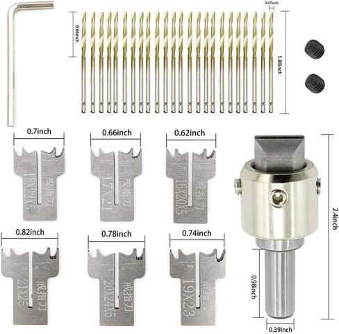 30 PCS Ring Drill Bit Set 16-21 mm Blades Wooden Ring Maker Steel Wood Bead Drill Bit for DIY Rings Making, Woodworking Tool Kit, Wooden Bead Maker Beads Drill Bit in Saudi Arabia