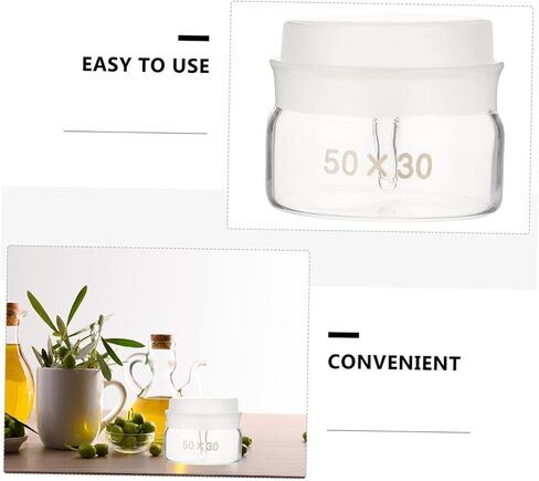 BESTYASH قطعتان من زجاجات الوزن الزجاجية مع أغطية ذات شكل منخفض 50 × 30 مم أداة حامل وزن المختبر للتجارب الكيميائية وأخذ العينات in Saudi Arabia